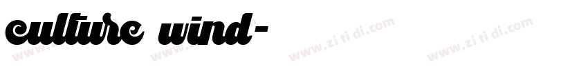 culture wind字体转换